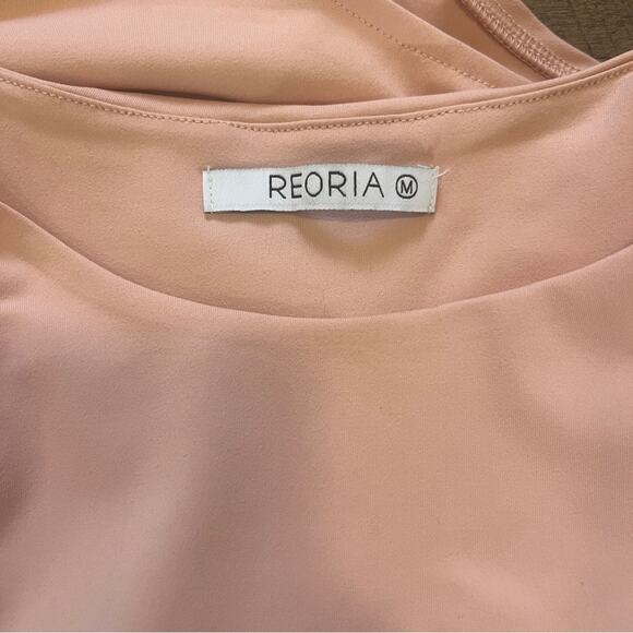 Reoria Blush Pink Sleeveless Bodysuit Womens Size Medium One Piece Feminine Soft - Picture 6 of 9